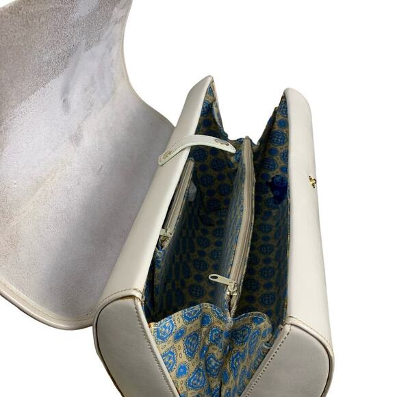 Rosenio Splendid Beige Structured Doctors Handbag Bag w Shoulder Strap - Picture 10 of 16